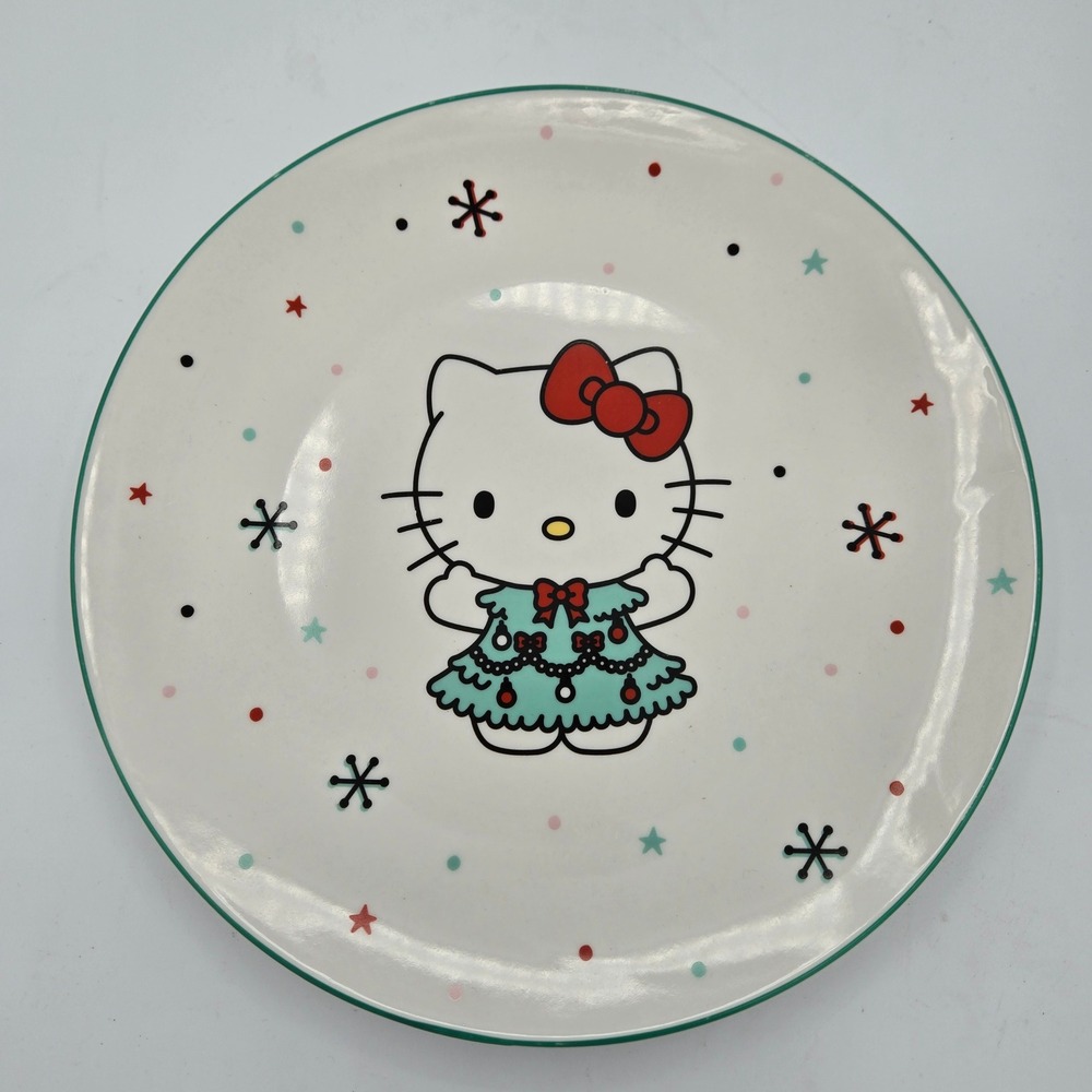 Hello Kitty Sanrio Christmas Holiday Ceramic Plate Decor 2023